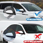 DERI Passenger Side Mirror Cap Compatible with Volkswagen Jetta 2019 2020 2021 2022 2023 2024 2025, Right Side Mirror Cover fit for VW Jetta US Version Without Turn Signals, Super white