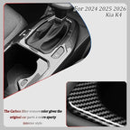 Center Console Frame Cover,for Kia K4 2024 2025 2026, Gear Shift Panel,Cup Holder Trim - Carbon Fiber Protective Accessories