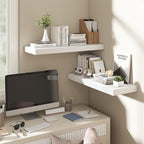 Dreamland 30 Inch White Floating Shelves for Wall,8 Inch Deep Floating Shelves,30" W x 8" D Wall Shelves for Bedroom,Living R