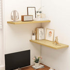 Dreamland 36" Floating Shelves for Wall, 12" Deep Slim Oak Floating Shelves, Wall-Mounted Shelves for Bedroom, Living Room, K