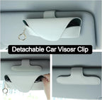 Magnetic Sunglass Holder for Car Visor, Travel Sunglasses Case with Clip for Purse, Eyeglasses Case