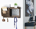 Ziivita Key Holder for Wall - Mail Holder Organizer Wall Mount with Shelf - Rustic Hanging Key Rack Hanger with Hooks Decorat