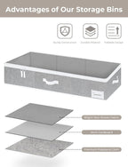 Underbed Storage Organizer with Hanging Closet Organzier