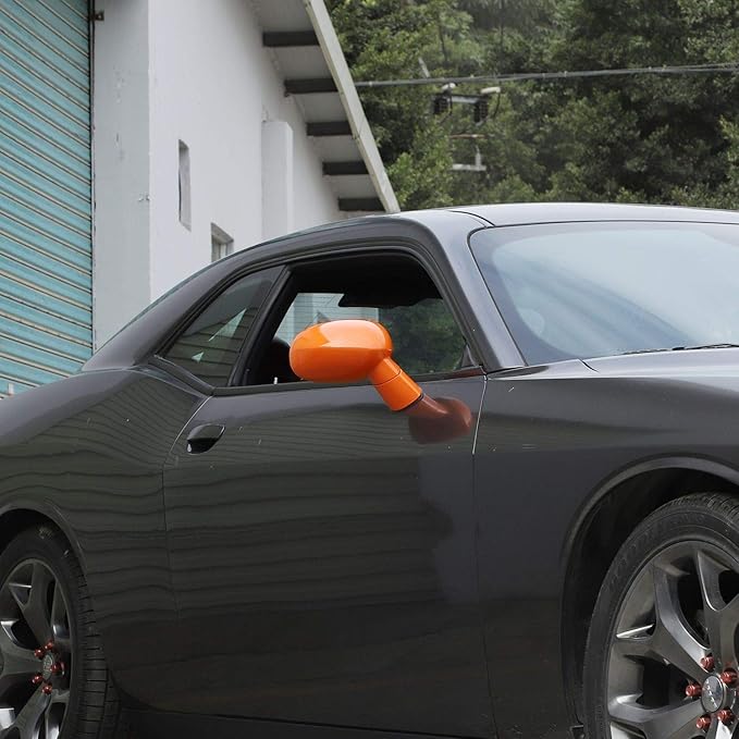 Voodonala for Challenger Rearview Mirror Cover Decoration Trim for 2009-2022 Dodge Challenger, ASB Orange, 10pcs