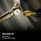 Milton S-920 Pencil Tire Pressure Gauge With Tread Depth Gauge, Built-in Deflator Valve, For Higher-Pressure Automobile Tires, Durable Plated Brass, Pressure Measured In PSI & kPa
