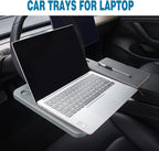 HORRY Steering Wheel Tray Universal Double-Sided Car Food Trays for Eating Reading Car Tray Table for Travel Cup Holder Desk for Driver Car Laptop Mount (Gray)