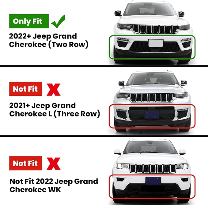 LASFIT Floor Mats & Trunk Mat for Jeep Grand Cherokee WL 2022-2025 2026 5-Seat (Include 4xe, NOT for L), All Weather TPE Custom Fit Car Mats Floor Liners Cargo Liner Cargo Mat Black