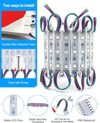LED Storefront Lights for Business Waterproof Decorative Light for Advertising Letter Signs 4 Set 5050 SMD Window Strip Lights 40ft 80 Pieces LED Module Lights