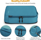 8 Set Compression Packing Cubes for Travel, Waterproof Luggage Organizers, Suitcase Organizer Set for Carry-On & Checked Bagg