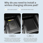 smabee 2PCS Fit for 2024 2025 2026 Toyota Land Cruiser Prado 250 Center Console Cool Box Organizer + Wireless Charging Protective Mat Accessories Black (Not Fit 1958 Model)