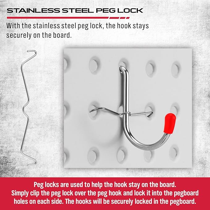 Ultimate 121-Piece Pegboard Hooks Set, Pegboard Accessories with Metal Hooks, Durable Peg Board Organizer Accessories, Pegboa