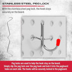 Ultimate 121-Piece Pegboard Hooks Set, Pegboard Accessories with Metal Hooks, Durable Peg Board Organizer Accessories, Pegboa