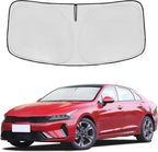 Windshield Sun Shade for KIA K5 2021 2022 2023 2024 2025 2026 Front Window Shade Custom Fit K5 Accessories, GT-Line, GT, Sedan Sun Visor Foldable Shade Blocks UV Rays Summer Must Have Car Accessories