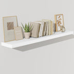 Fun Memories 55 Inch Floating Shelves for Wall, Fireplace Mantel Shelf with Invisible Heavy Duty Bracket, 8 Inch Deep Storage