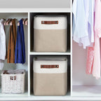Kntiwiwo Fabric Storage Cubes 10.5”x10.5”x11” Cube Storage Bins for Closet Organizers and Storage Shelves Foldable Storage Bi