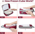 Compression Packing Cubes for Travel, Lightweight Vacation Travel Essentials, Travel Accessories for Suitcase Organizer Bags 