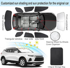 TINGLU Window Shades for Chevrolet/Chevy Blazer 2019-2024 Accessories Side Full Windows Rear Triangular Windshield Sun Shade Sun UV Rays & Privacy Protection for Camping,Napping,and Relaxing 8PCS