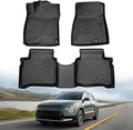 Powerty Floor Mats for 2023-2025 2026 Kia NIRO & Hybrid & HEV - All Weather Floor Liners, 3D TPE, Heavy-Duty (1st & 2nd Row, NOT for EV & PHEV)
