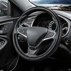 Steering Wheel Cover for Chevy Malibu 2016-2024/ Equinox 2018-2024/ Bolt EV 2017-2021/ Volt 2016-2019, Car Steering Wheel Cover for Chevrolet (Matte Black)