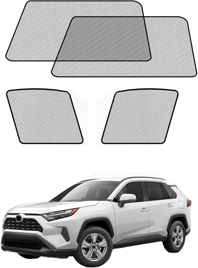 Car Window Shades for Toyota-RAV4(2019-2025),4 Pack Car Window Cover for Baby Sun Shade Blocker Breathable Mesh,Reduce UV Rays & Heat Insulation Privacy Protection for Camping, Travel, Sleep