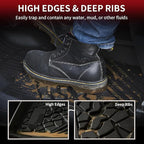 LASFIT Floor Mats for Jeep Grand Cherokee 2016-2021 5-Seat, for Dodge Durango 2016-2026 5-Seat (Not for 6-Seat), All Weather TPE Custom Fit Trunk Liners Car Floor Mats Black