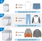Compression Packing Cubes, 7 Set Packing Cubes for Travel Compression, Lightweight Compressible Package Organizer for Carry O