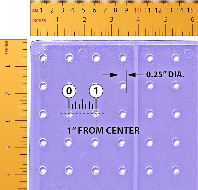 Azar Displays 771620-PUR Plastic Pegboard for Wall Organization - Garage Tool Organizer Wall Mount (Pack of 2) - 1-Sided Dura
