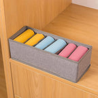 Qozary 3 Pack Sock Underwear Drawer Organizer Dividers, Collapsible Cabinet Closet Storage Boxes for Clothes, Socks, Lingerie