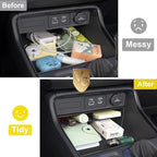 PIMCAR 2PCS Center Console Organizer and Armrest Tray for Honda CRV 2026 2025 2024 2023 CR-V Hybrid Accessories ABS Plastic Material Insert Divider Storage Box