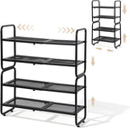 Expandable Shoe Rack - Shoe Stand Holder for Closet, Adjustable Shoe Shelf Storage, Stackable Long Shoe Stand Holder for Livi
