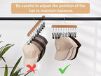 StorageWorks Hat Rack, Closet Organizer and Storage for Baseball Caps,Set of 2 with 10 Adjustable Stainless Steel Clips, Fits