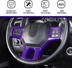 Hoolcar Interior Steering Wheel Cover ABS Trim Compatible with 2010-2017 Dodge RAM Accessories, Purple