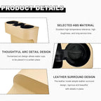 Car Seat Gap Filler Organizer, Multifunctional Auto Console Side Storage Box with Cup Holder, Universal PU Leather Cup Holder Front Seat Crevice Filler for Car Truck SUV (Beige)