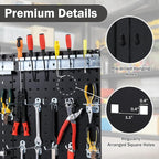 Goplus Garage Pegboard, Metal Pegboard Tool Organizer Kit with 3 Pegboards & 28 Pcs Hanging Accessories, Heavy Duty Wall Orga