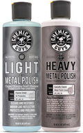 Chemical Guys Light & Heavy Metal Polish Kit - Restore, Protect & Shine All Metal Surfaces, Removes Oxidation, Rust & Tarnish from Chrome, Aluminum, Stainless Steel & More, Includes 2 x 16 oz Bottles
