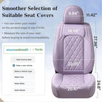 Coverado Car Seat Cover Front Seats, 2-Pack Luxury Faux Leather Seat Covers, Purple Car Seat Cover, Waterproof Car Seat Prote