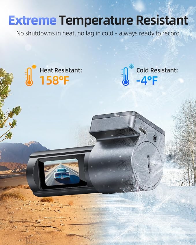 4K Dash Cam Front and Rear, 5G WiFi & GPS & 64GB Card, 1.5" IPS Display Dash Camera for Cars, 4K+1080P Dual Car Dashcam with 