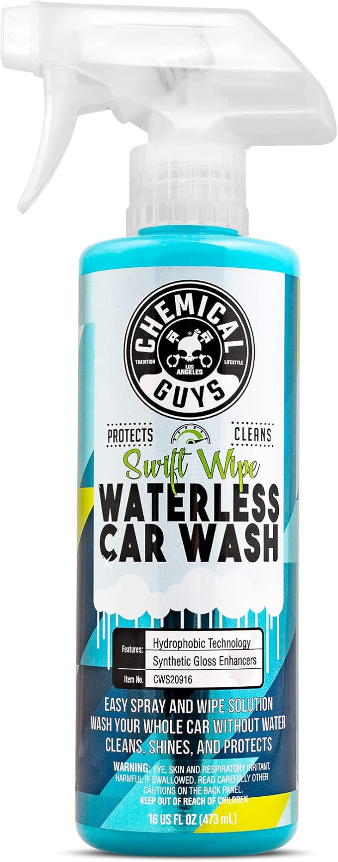 Chemical Guys Swift Wipe Sprayable Waterless Car Wash Spray - Spray and Wipe to Safely Clean and Shine Cars, Trucks, Motorcyc