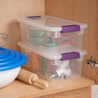 Sterilite 12-Pack 6 Quart ClearView Latch Box, Stackable Organizer Bins with Latching Lids - Clear Plastic Organization Conta