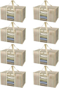 BALEINE 8-Pack Oversized Moving Bags with Reinforced Handles, Heavy-Duty Storage Tote Moving Supplies for Packaging, Camping 