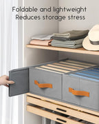 Homsorout Closet Organizers and Storage - Fabric Clothes Organizer with Handles, Foldable Jeans Organizer for Clothes, Drawer