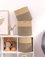 voten Storage Cubes Baskets Bins Organizer 11x11x11'' Fit 12x12''Cube Storage Organizer Bookcases Shelf,Durable Woven Cotton 