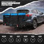 Mockins 25 Cu Ft Large Trailer Hitch Cargo Carrier Bag | 60"x24"x31" Waterproof Cargo Bag for Hitch Carrier & Truck Bed | Weatherproof Vinyl Vehicle Soft-Shell Carriers Set w/Straps, Lock & Carry Case