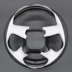 MEWANT Hand Stitch Black White Faux Leather Steering Wheel Cover for Chevy Silverado 1500 Astro Blazer C/K Kodiak S10