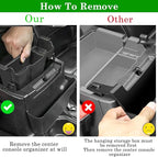 4PCS Center Console Organizer for 2018-2022 2023 Jeep Wrangler JL JLU and Gladiator JT Accessories Gear Shift Side Tray Organizer,Hanging Armrest Storage Box (Not for JK/JKU)