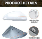 Right Passenger Side Mirror Cover Caps Compatible with Chevrolet Chevy Cruze 2017 2018 2019 Replacement Rear view Mirrors Trim (White)