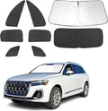 TINGLU Window Shades for Audi Q7 SUV 2016-2025 2026 Accessories Side Full Windows Cover Camping Rear Triangular Windshield Sun Shade Sun UV Rays Privacy Protection 8PCS
