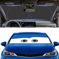 Gven Windshield Sun Shade Universal Fit for Car Window Sunshades Cover Automotive Interior Sun Protector Accessories for Compact& Midsize Sedan,Com& Subcompact SUV,Small Pickup,Wagon(Blue, S)