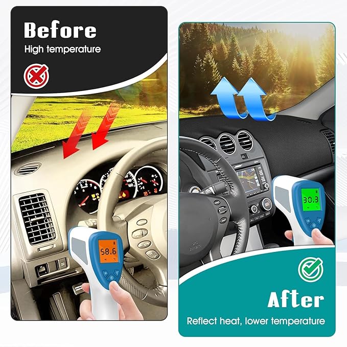 FIILINES Dash Cover Fit for Nissan Altima 2007-2012 Accessories Sunshade Non-Slip Mesh Dash Cover for Altima Accessories Dash