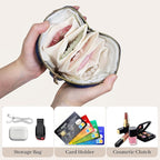 Stratalife Travel Jewelry Case - Portable Jewelry Pouches for Bracelets Necklace Rings, Healing Crystal Storage Bag Earring O